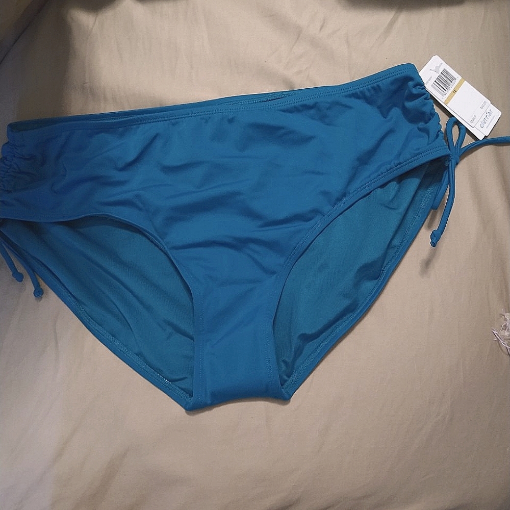 color Tealicious swim bikini tankini bottom Elemar ruched tie sides
